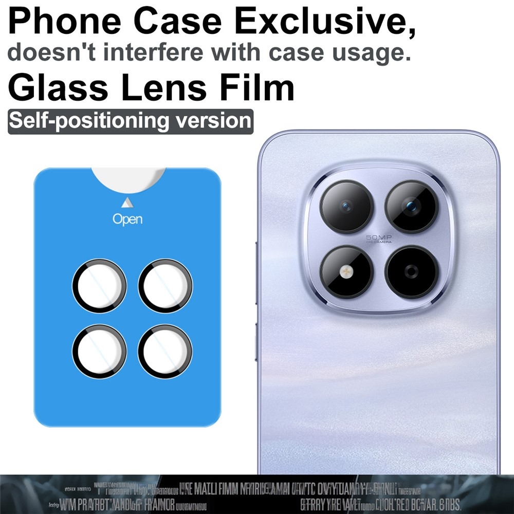 IMK kamera lencse üveg Xiaomi Redmi Note 15 Pro+ 5G/ Note 15 Pro 5G (különálló üveg) alkalmazással keretben