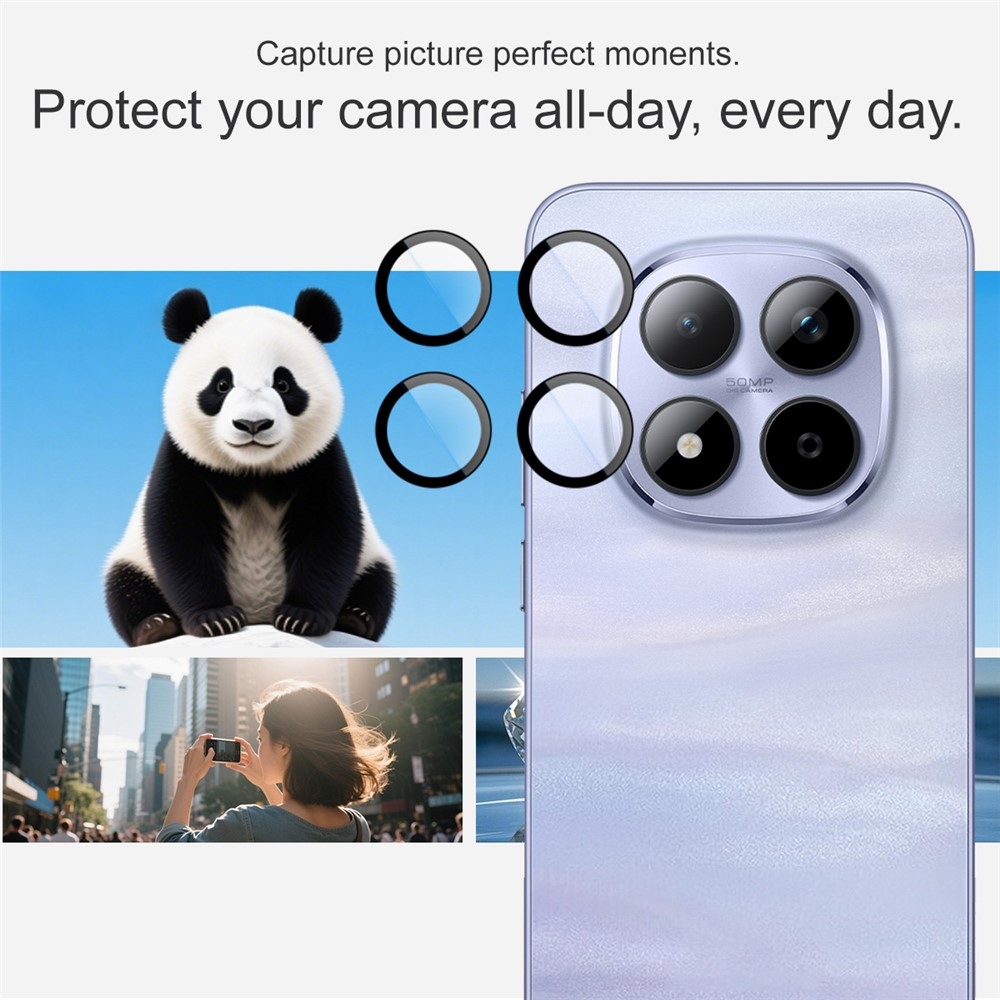 IMK kamera lencse üveg Xiaomi Redmi Note 15 Pro+ 5G/ Note 15 Pro 5G (különálló üveg) alkalmazással keretben