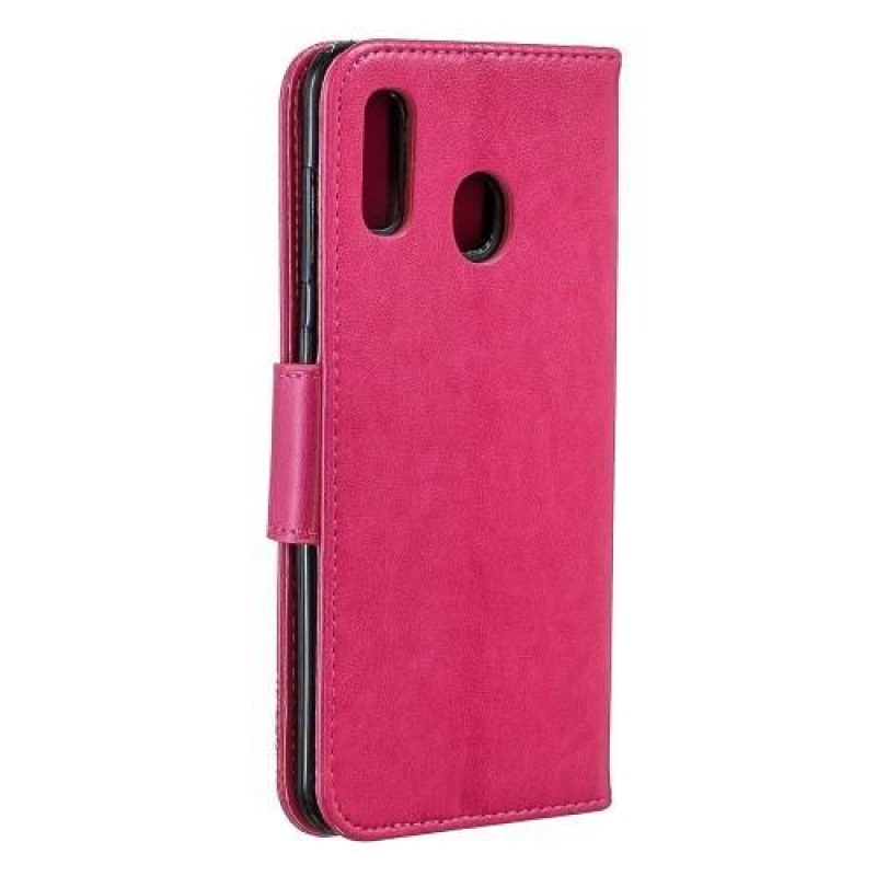 Impresszum PU bőr tok Samsung Galaxy A30 / A20 - rózsaszínű