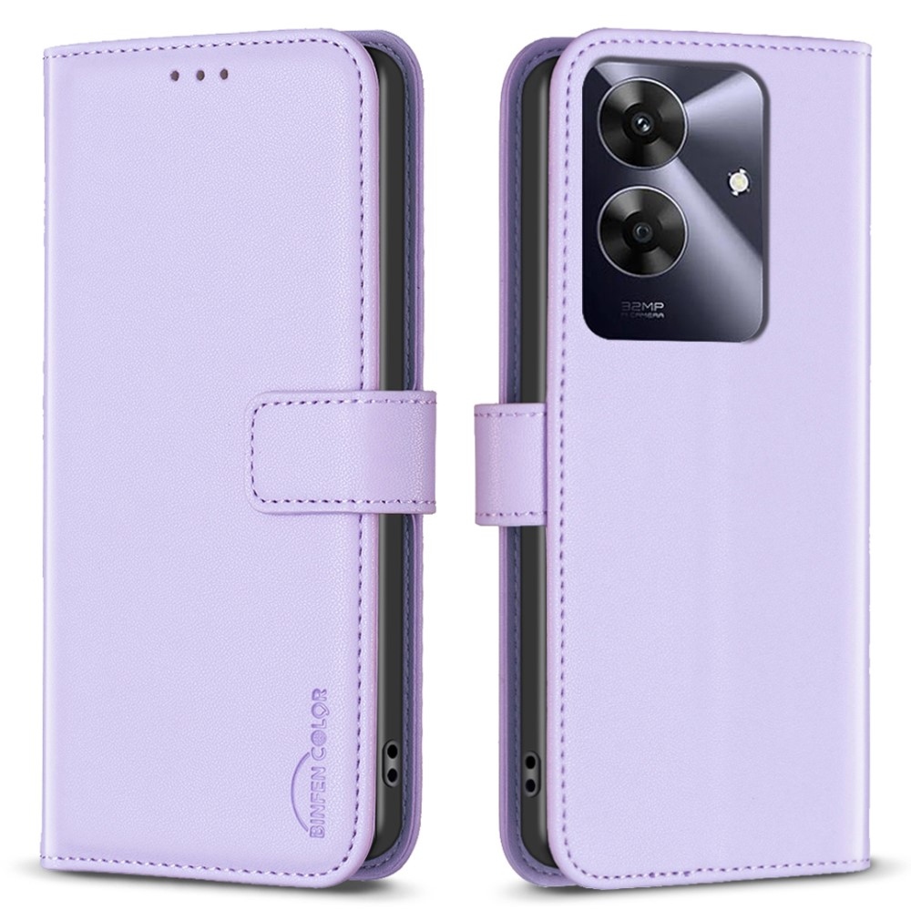 BNF könyvtáska Realme Note 60-hoz - világos lila