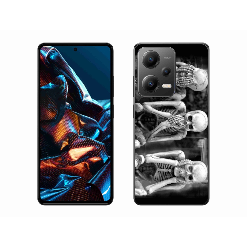 Gél borítás mmCase a Xiaomi Redmi Note 12 Pro 5G-hez - csontvázak