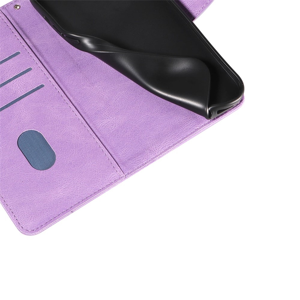 Ívelt könyvtáska a Realme 14 5G/14T 5G számára - lila