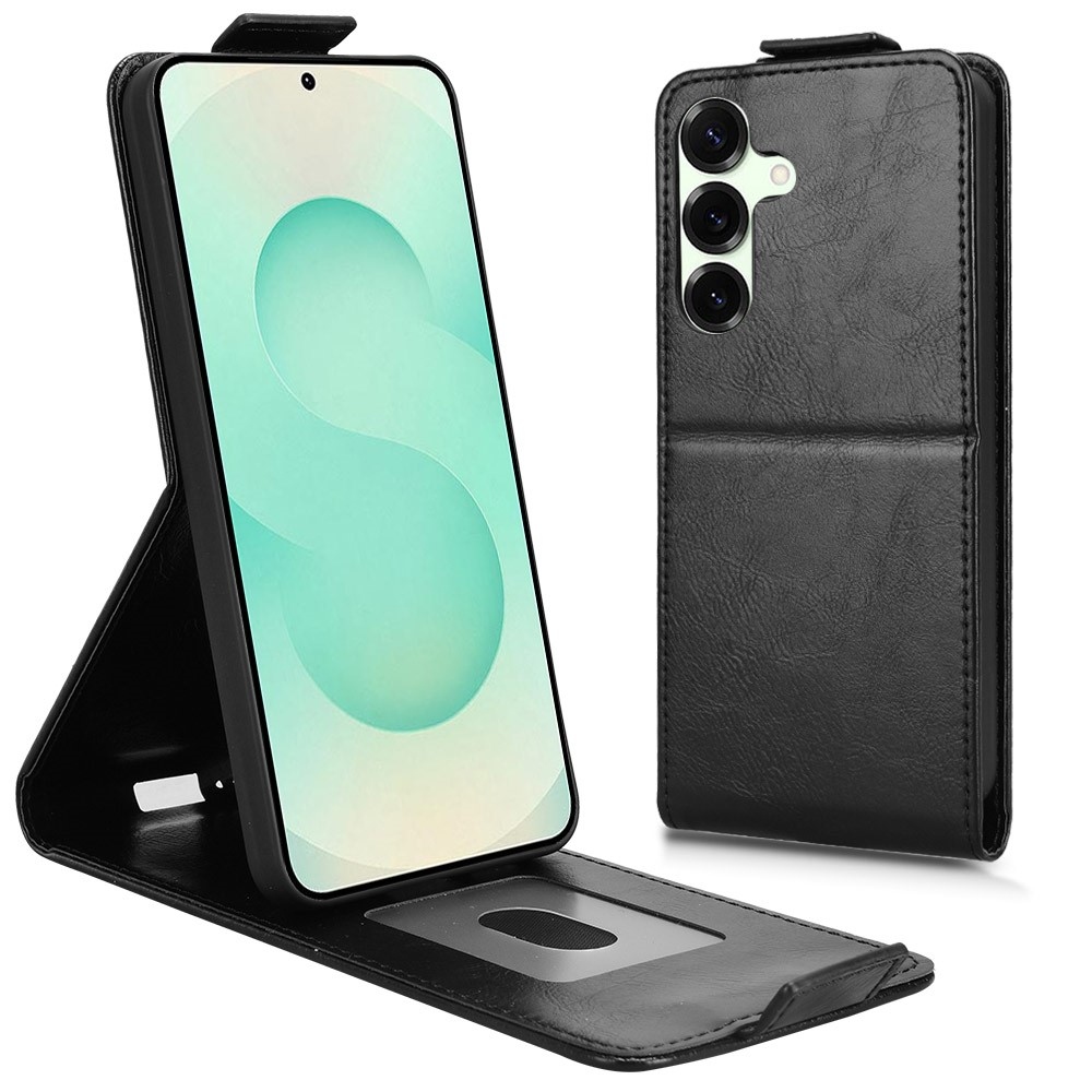 Vert flip tok Samsung Galaxy S25 FE készülékhez - fekete