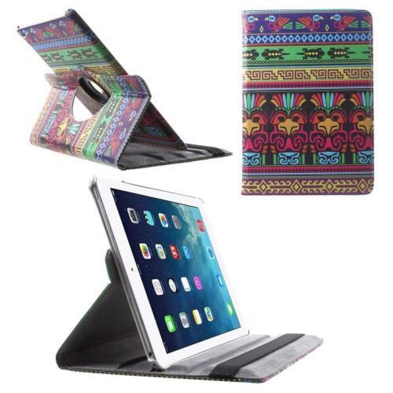 Inspire PU bőr tok iPad Air 2 készülékhez - afrikai motívummal