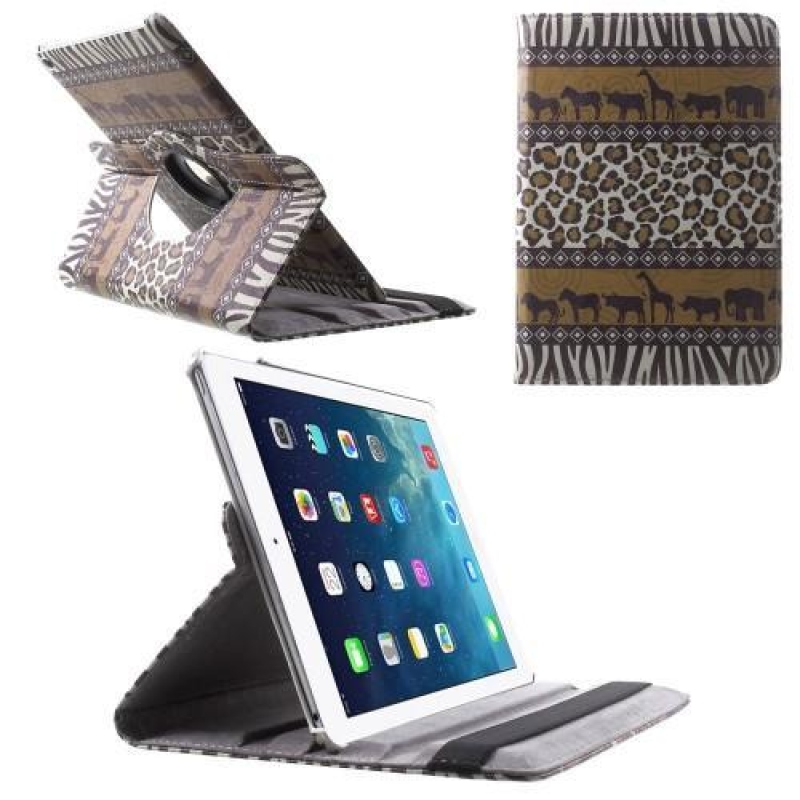 Inspire PU bőr tok iPad Air 2 készülékhez - állat afrika