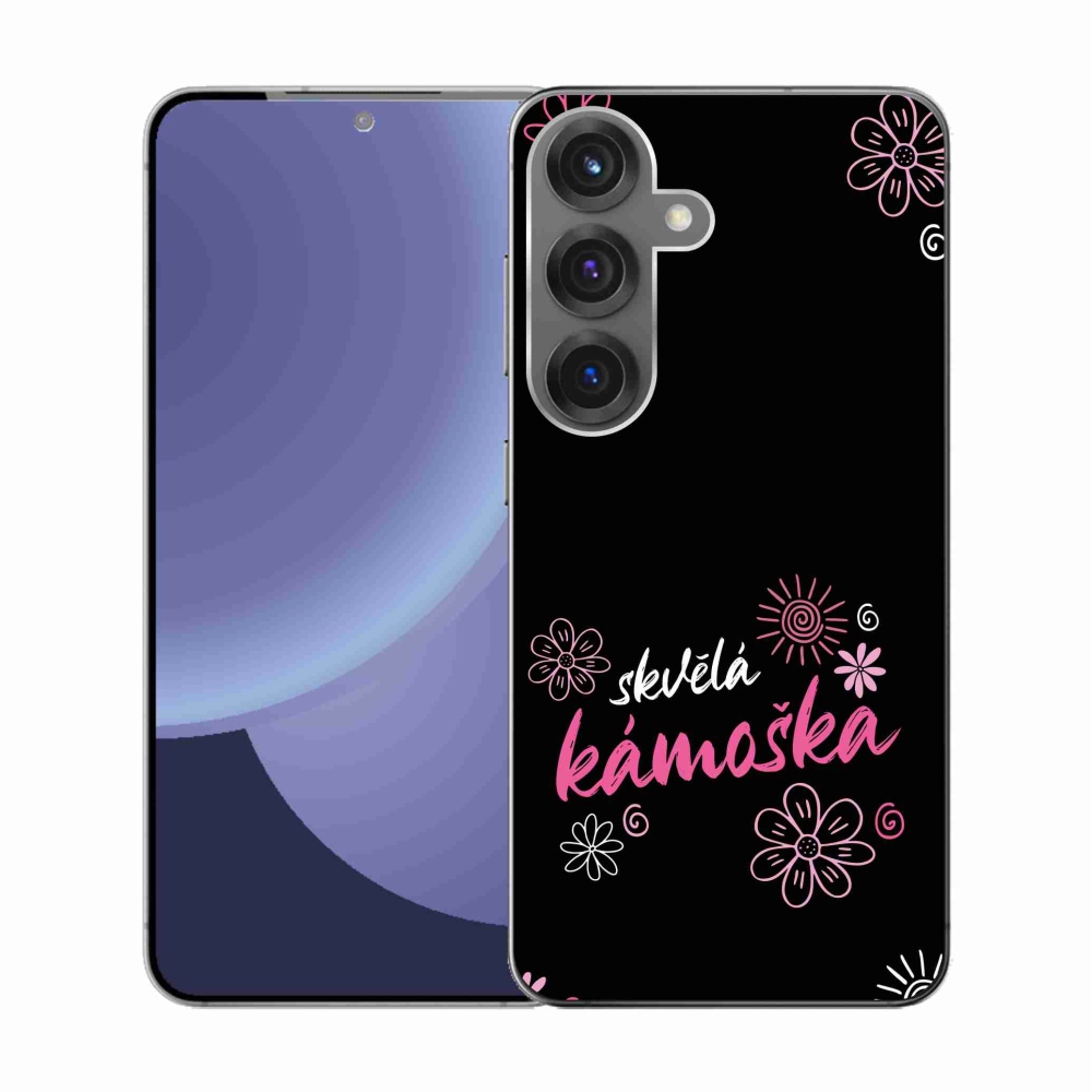 Gél borító mmCase Samsung Galaxy S25 - nagyszerű haver fekete háttérrel