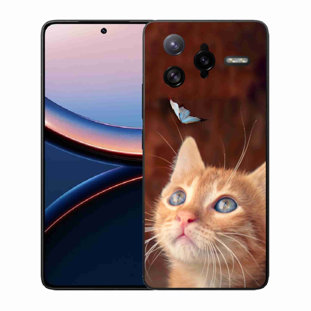 Gél borítás mmCase a Xiaomi Poco F7 Ultra számára - pillangó és cica