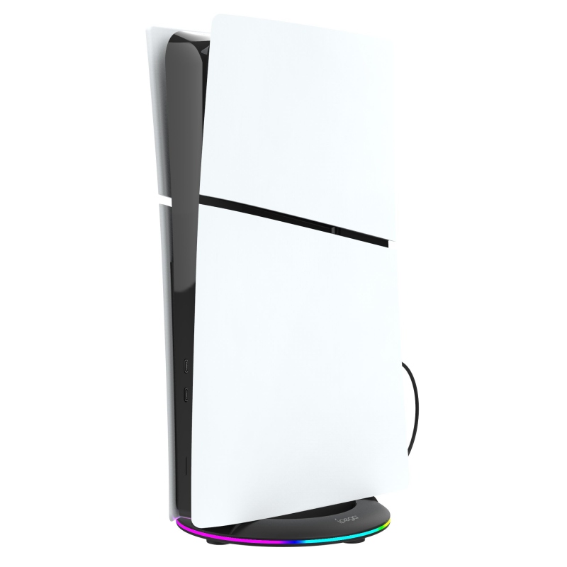 iPega P5S025S Függőleges állvány RGB-vel a PS5 Slimhez Fekete