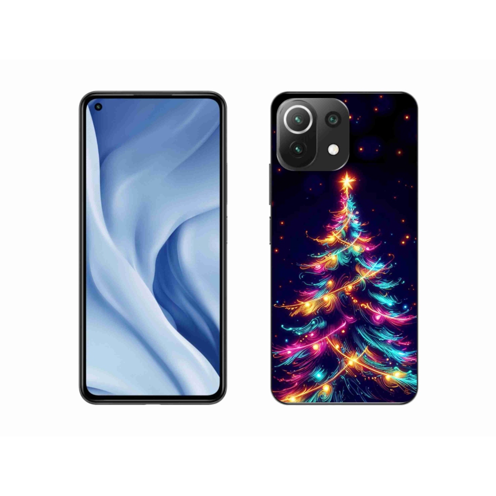 Gélburkolat mmCase a Xiaomi 11 Lite 5G NE - neon karácsonyfa