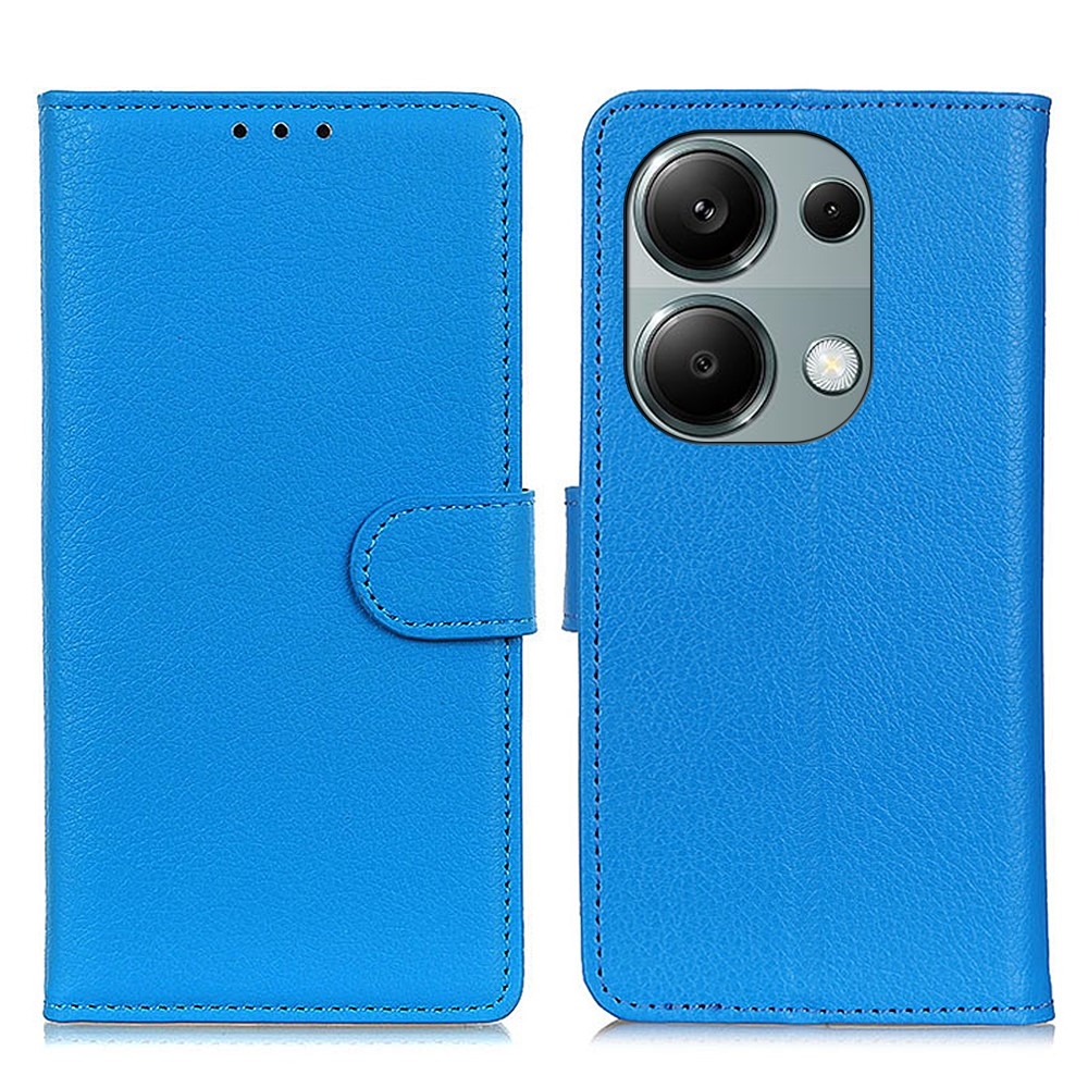 Litchie könyv tok Xiaomi Redmi Note 13 Pro 4G/Poco M6 Pro - kék