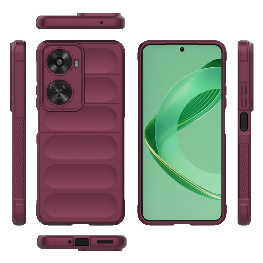 Rugg tartós zselés tok Huawei Nova 12 SE-hez - bordó színben