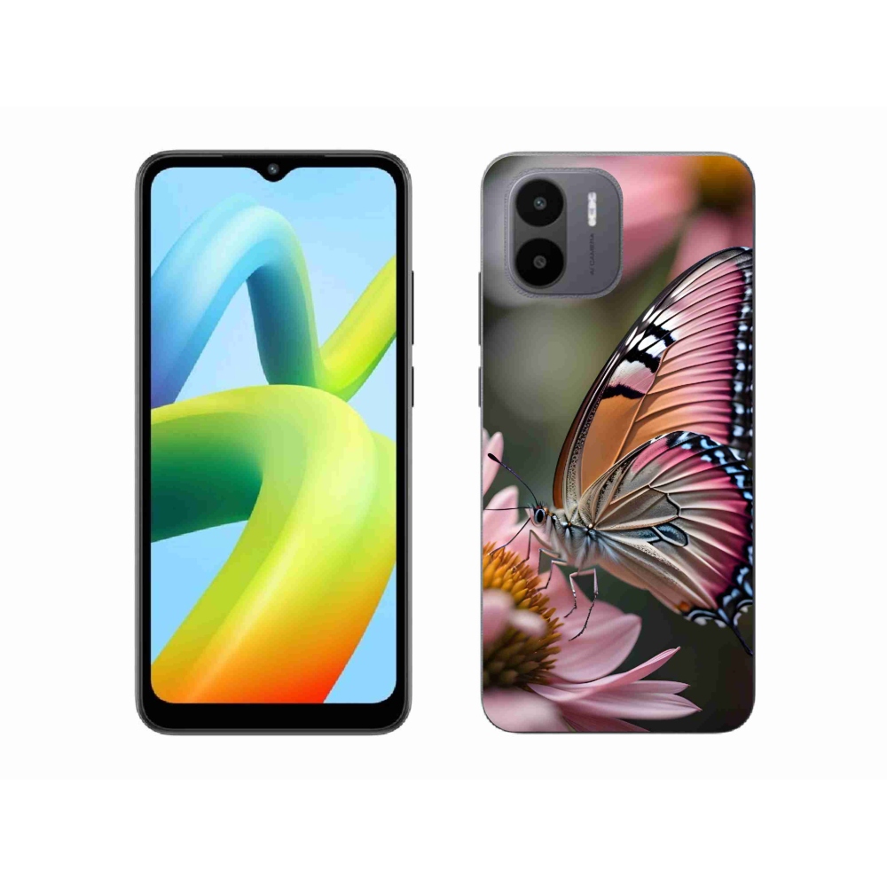 Gél borítás mmCase a Xiaomi Redmi A1/Redmi A2 - színes pillangóhoz