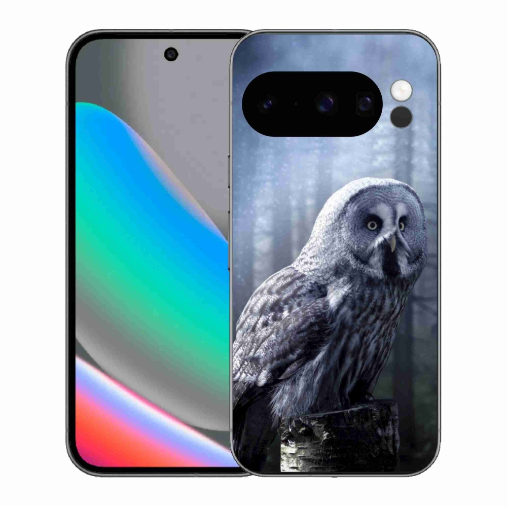 Zselés borítás mmCase a Google Pixel 10 Pro számára - bagoly