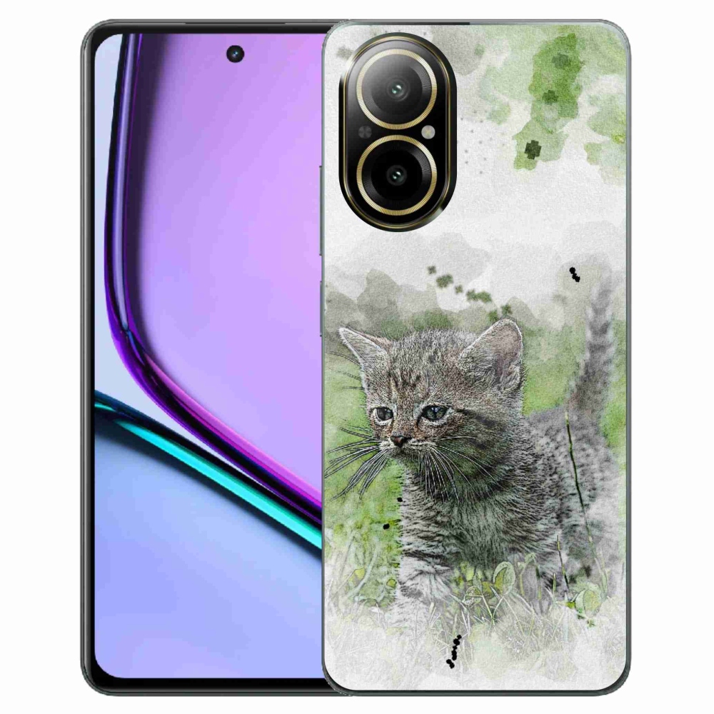 Gél borítás mmCase a Realme C67 készülékhez - aranyos cica 1