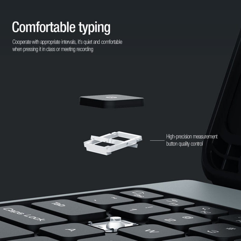 Nillkin Bumper Combo billentyűzet tok (háttérvilágításos verzió) Samsung Tab S9 fekete színűhöz