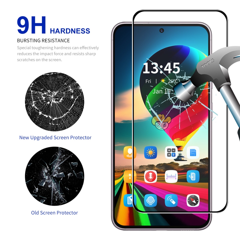 ENK 2.5D teljes képernyő edzett üveg a Samsung Galaxy S25 FE készülékre