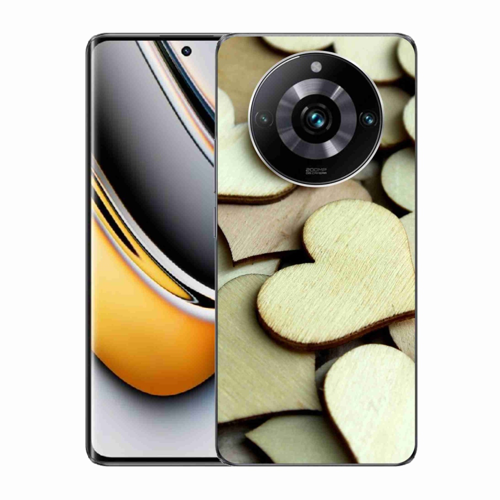 Gél borítás mmCase a Realme 11 Pro/11 Pro+ készülékhez - fából készült szívek