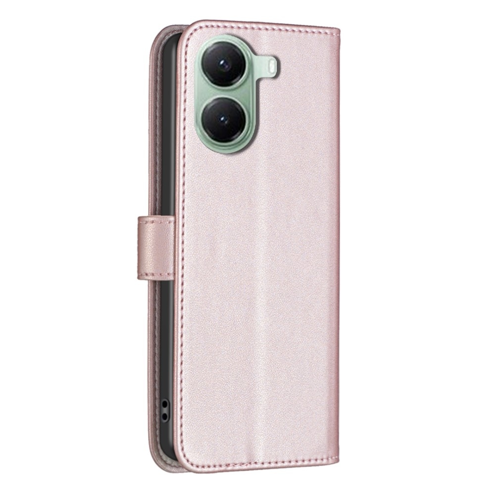 BNF könyv tok Xiaomi Poco X7 Pro 5G - rózsaarany színben