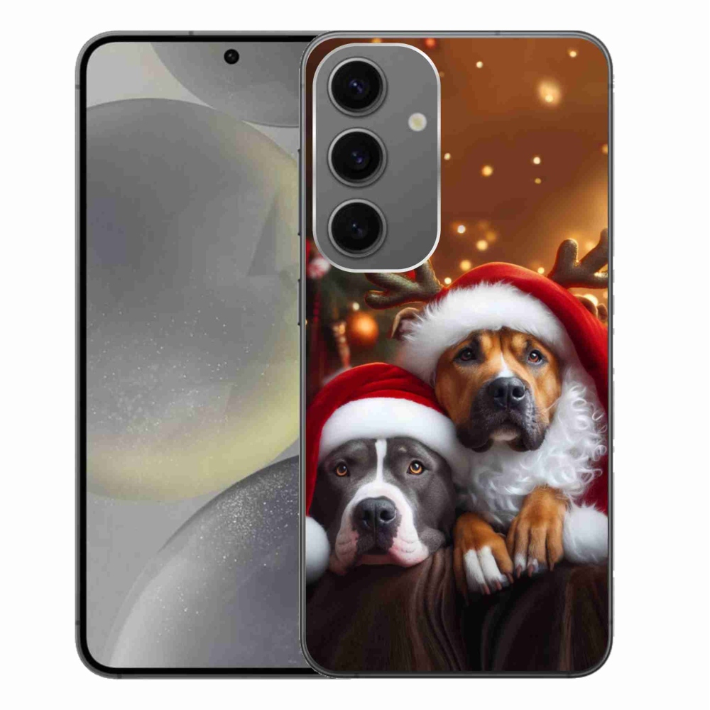 Gél borító mmCase Samsung Galaxy S24+ - Karácsonyi kutyák