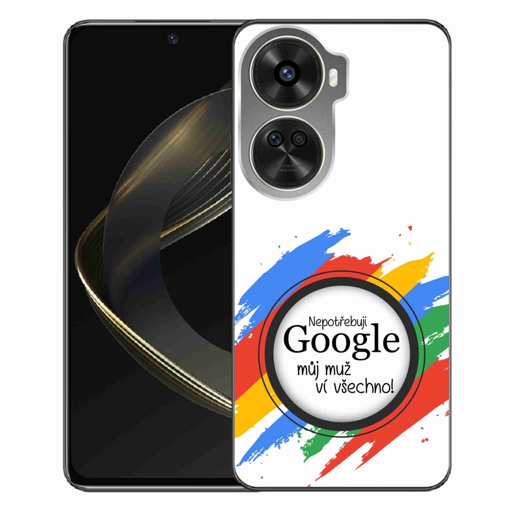 Gél borítás mmCase a Huawei Nova 12 SE-n - az ember mindent tud fehér háttérrel