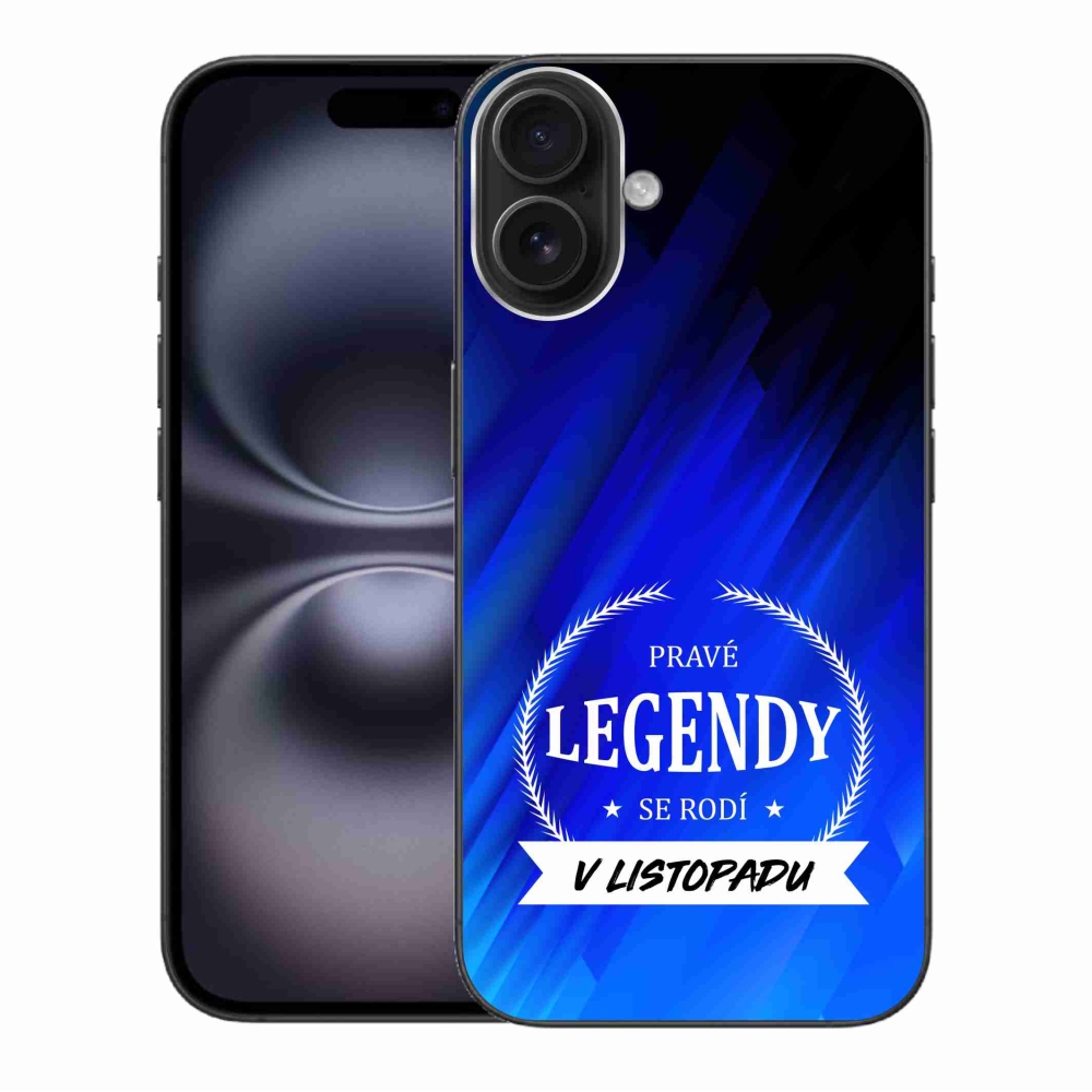 Gél borítás mmCase iPhone 16 Plus készülékhez - Legendák novemberben kék háttérrel