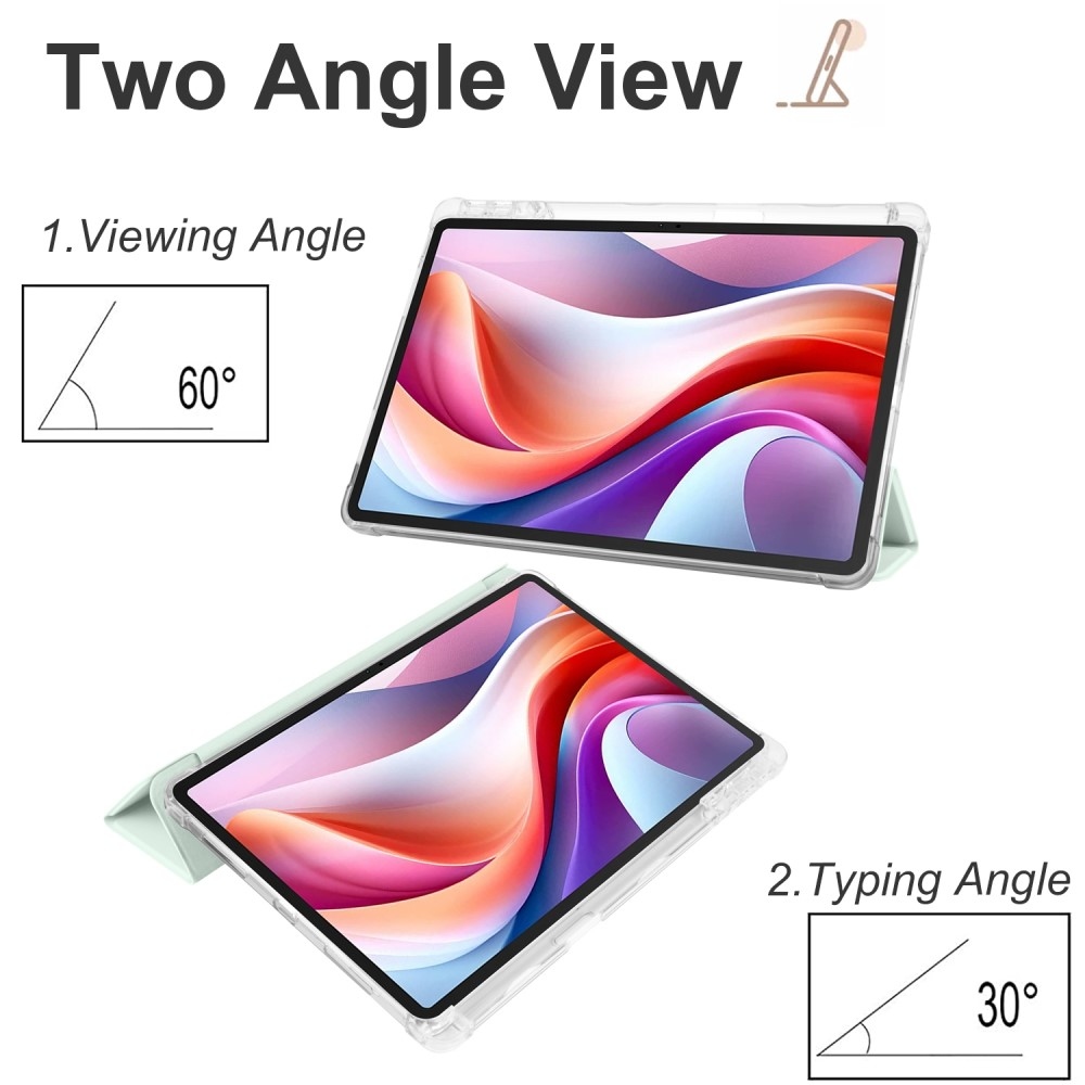Ügyes záródó tok Lenovo Tab M11/Tab K11 - világoszöld