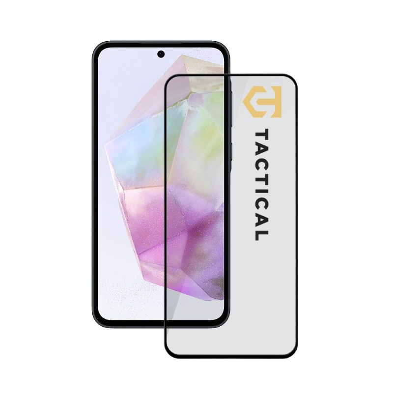 Taktikai üvegpajzs 5D üveg a Samsung Galaxy A35 5G Fekete számára
