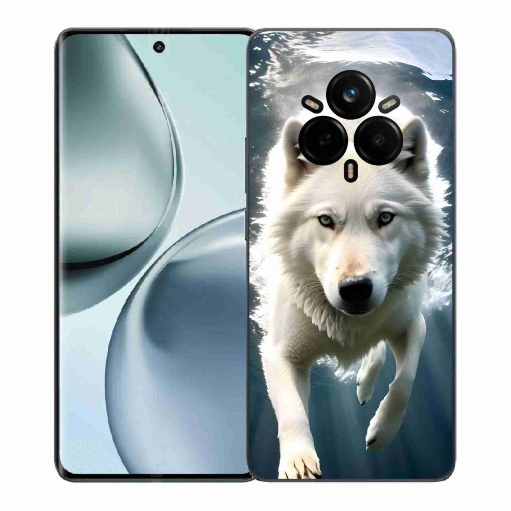 Gél borítás mmCase a Realme 14 Pro+ 5G készülékhez - fehér farkas