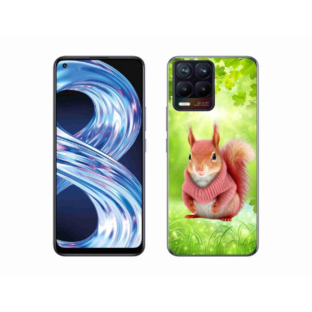 Gél borítás mmCase a Realme 8 Pro-hoz - mókus pulóverben