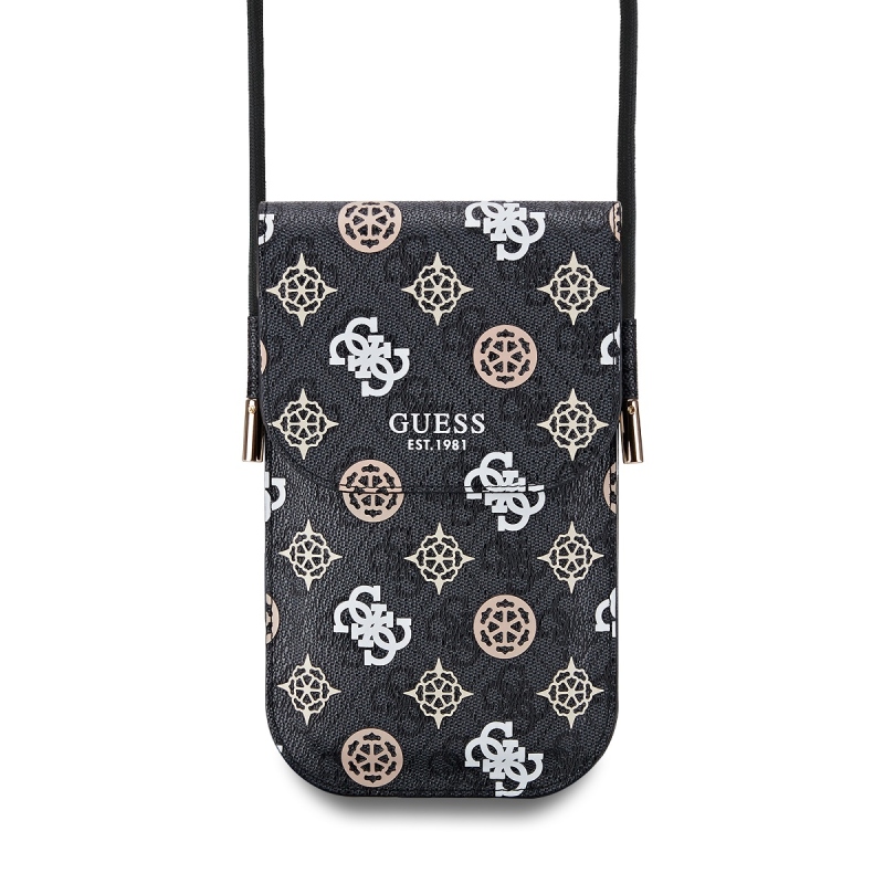 Guess PU 4G Peony többszínű telefon táska fekete