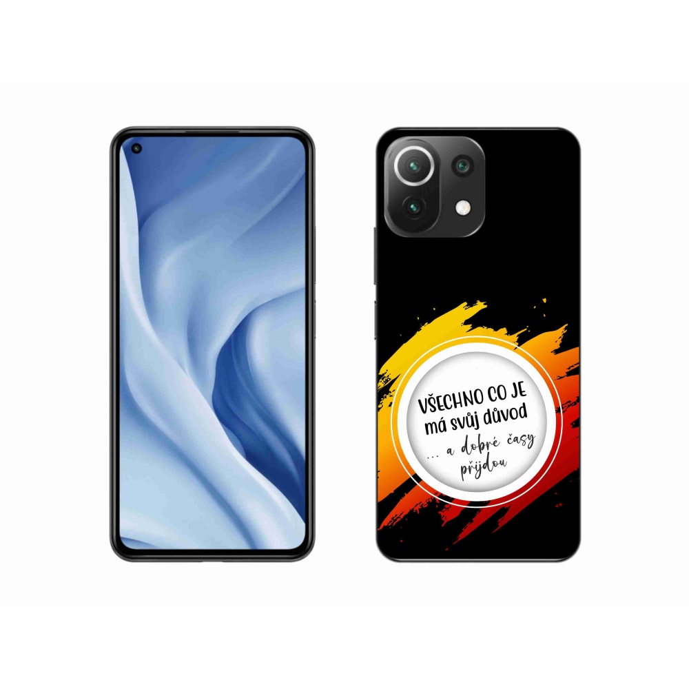 Gél borító mmCase a Xiaomi 11 Lite 5G NE - idézet 3 fekete háttérrel