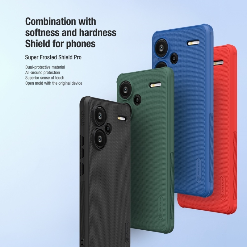 Nillkin Super Frosted PRO hátlap a Xiaomi Redmi Note 13 Pro+ 5G Fekete számára