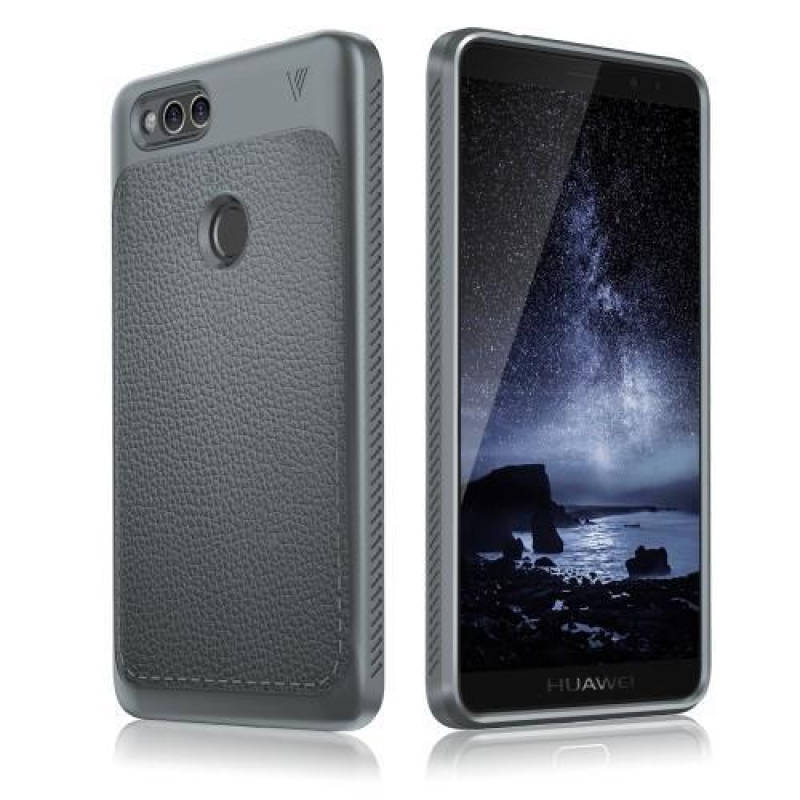 IVS tartós zselés tok texturált hátlappal Honor 7X készülékhez - szürke