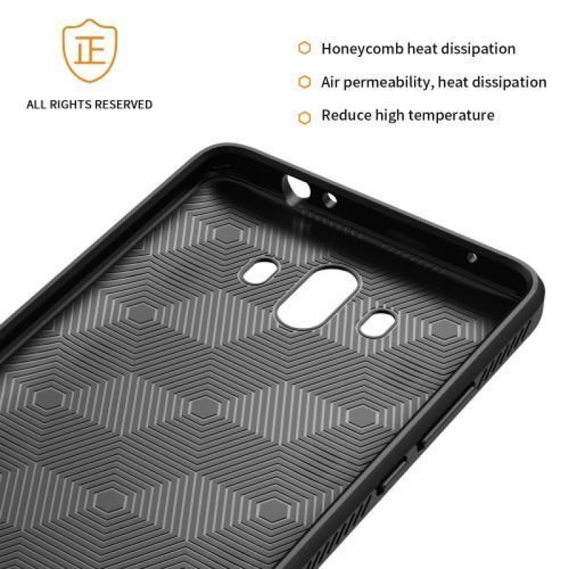 IVS tartós zselés tok texturált hátlappal Huawei Mate 10 készülékhez - fekete