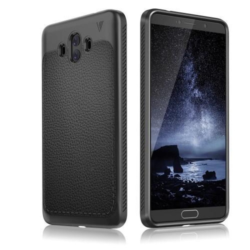IVS tartós zselés tok texturált hátlappal Huawei Mate 10 készülékhez - fekete