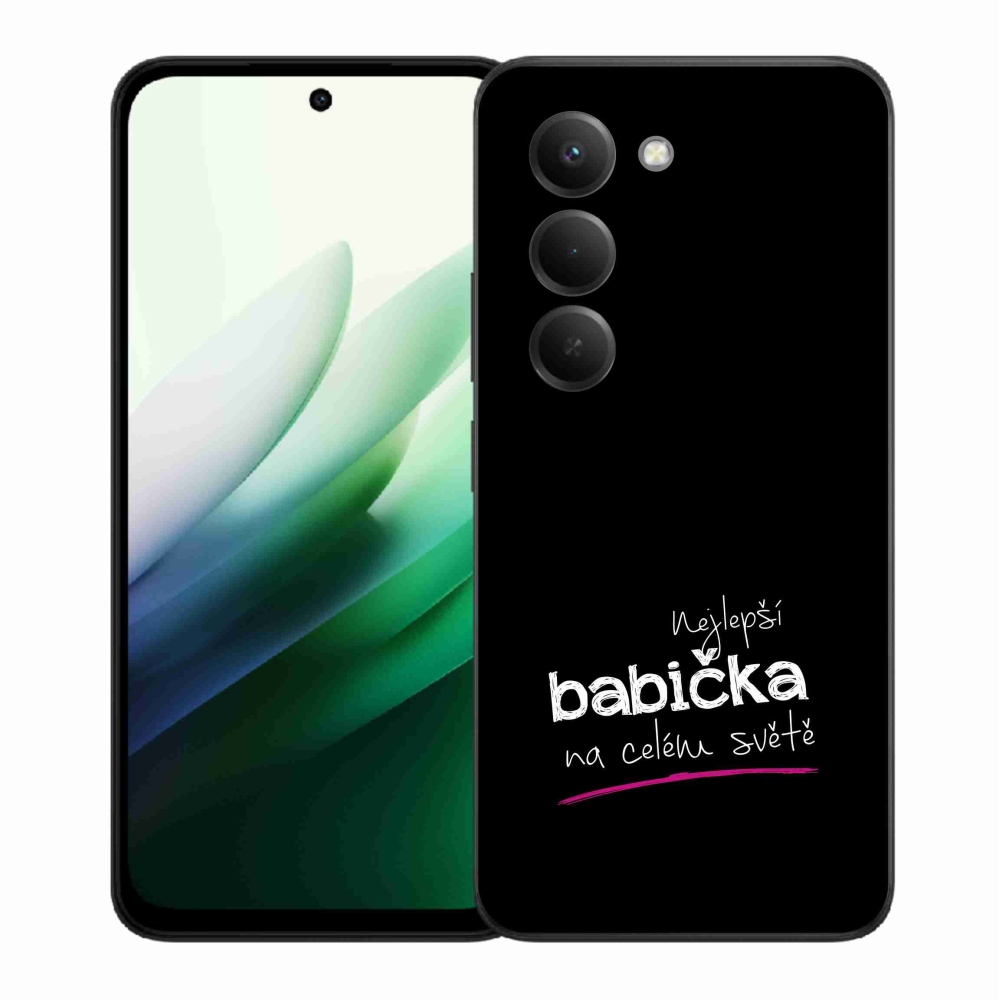 Gél borító mmCase a Xiaomi Redmi 15 5G - legjobb nagymama 4 fekete háttérrel