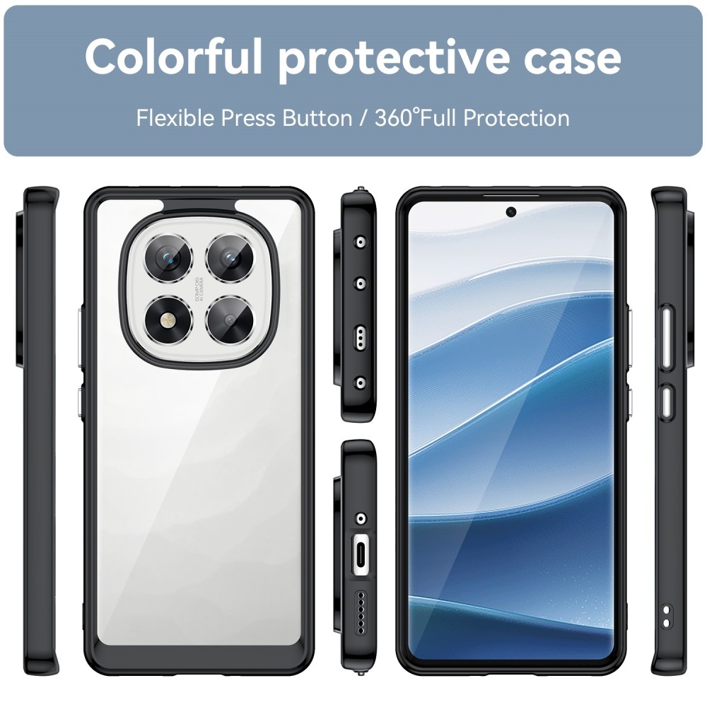 Gél tok fix hátlappal Xiaomi Redmi Note 14 Pro 5G/Poco X7 5G - fekete