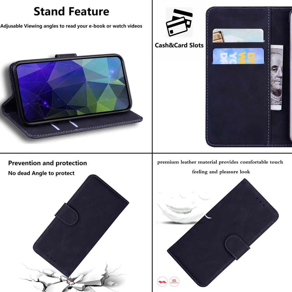 Szilárd könyvtáska a Realme 12 5G/12x 5G készülékhez - fekete