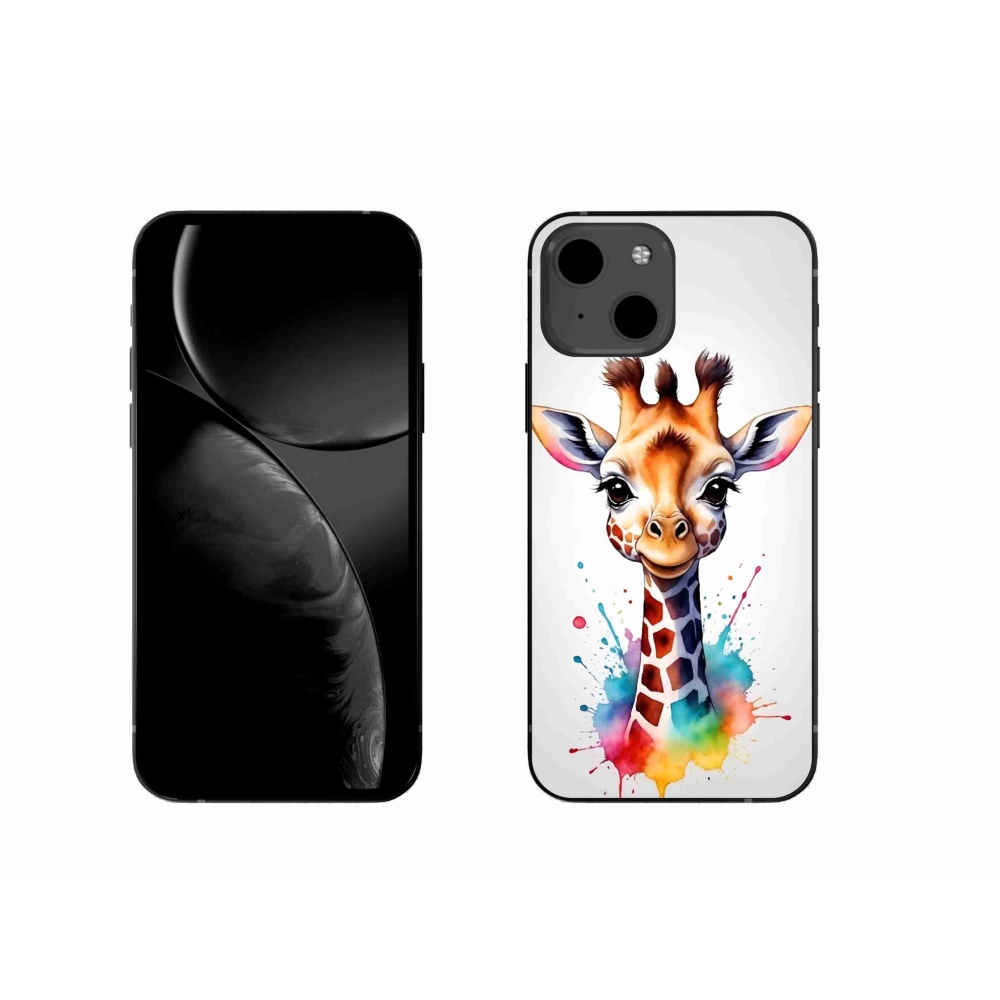 Zselés borítás mmCase iPhone 13 készülékhez - zsiráf 1