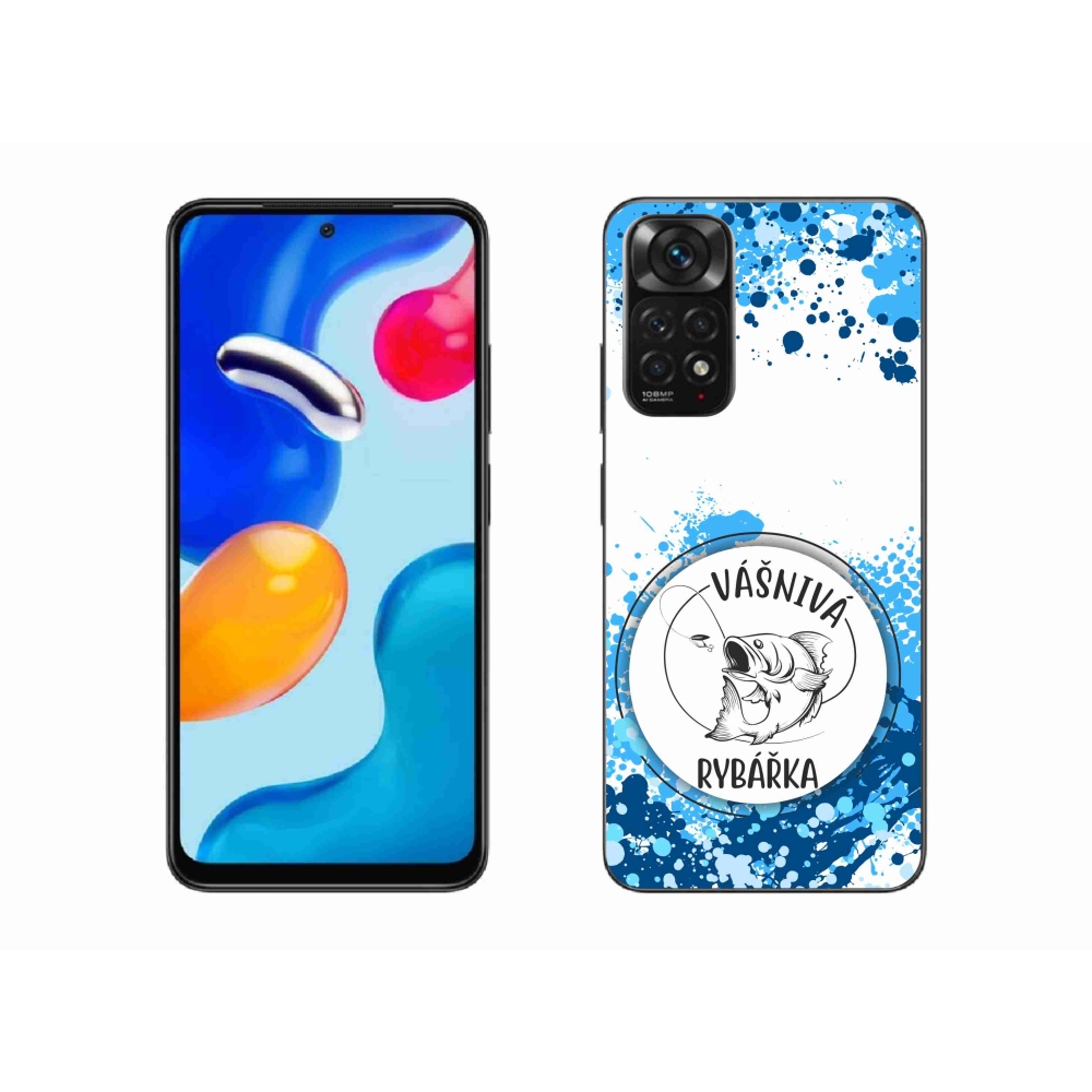 Gél borító mmCase a Xiaomi Redmi Note 11S 4G-hez - szenvedélyes halász fehér háttérrel
