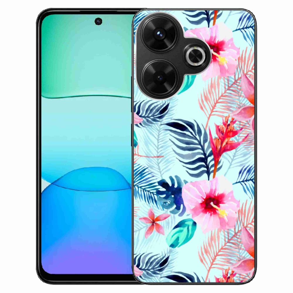 Gél borítás mmCase a Xiaomi Redmi 13 4G/Poco M6 4G - virágokhoz