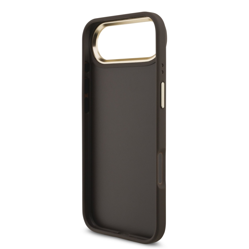 Guess PU bőr 4G fém logó arany keret hátlapi borító iPhone Air barna
