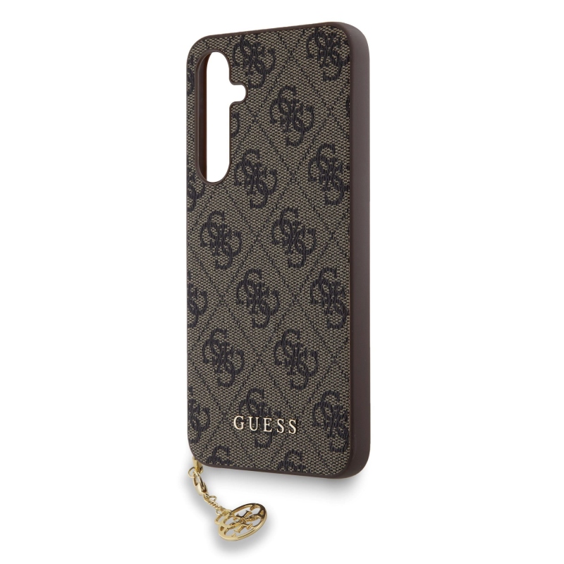 Guess 4G Charm hátlap Samsung Galaxy A35 5G barna színű hátlap Samsung Galaxy A35 5G számára