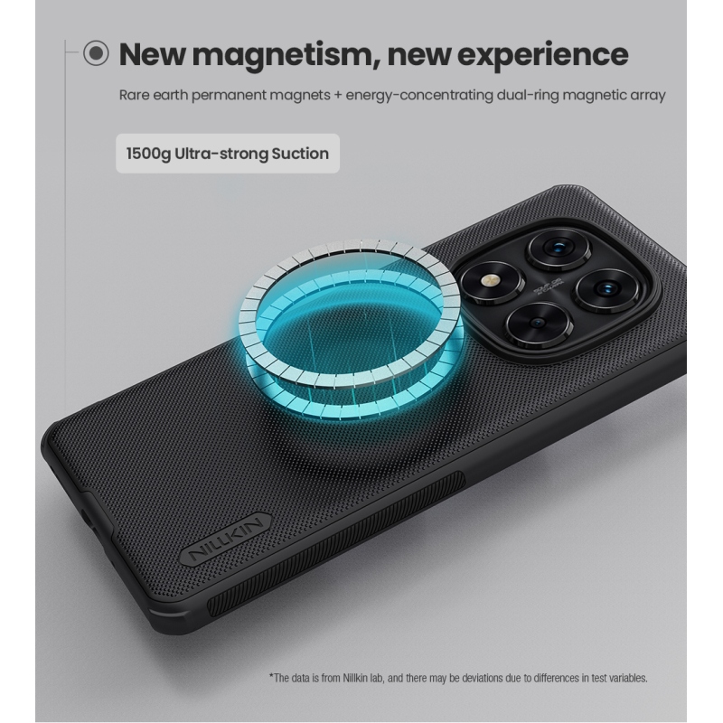 Nillkin Super Frosted PRO mágneses hátlap Xiaomi Redmi Note 14 Pro+ 5G fekete színhez