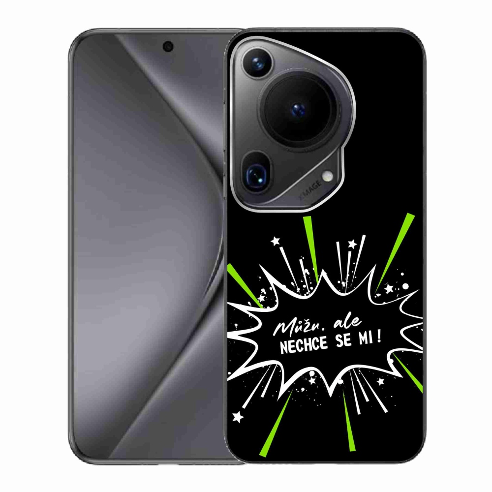Gél borító mmCase a Huawei Pura 70 Ultra készülékhez - vicces szöveg 11 fekete háttér
