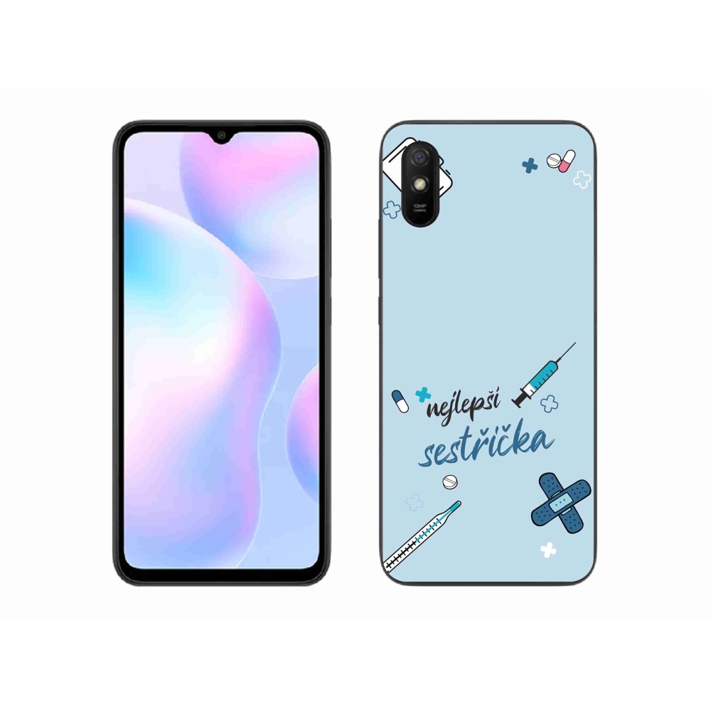 Gél borító mmCase a Xiaomi Redmi 9AT - legjobb kishúg kék háttérrel