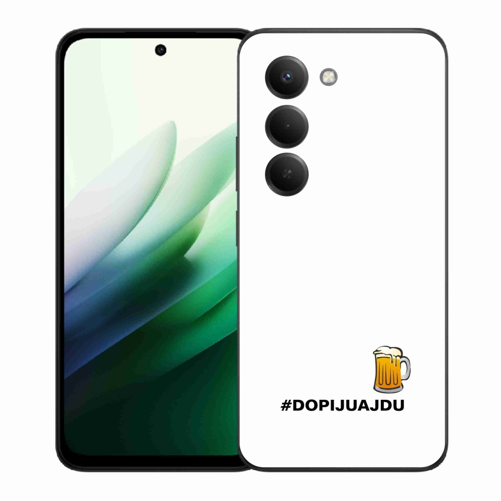 Gél borító mmCase a Xiaomi Redmi 15 5G - sör motívum 1 fehér háttérrel