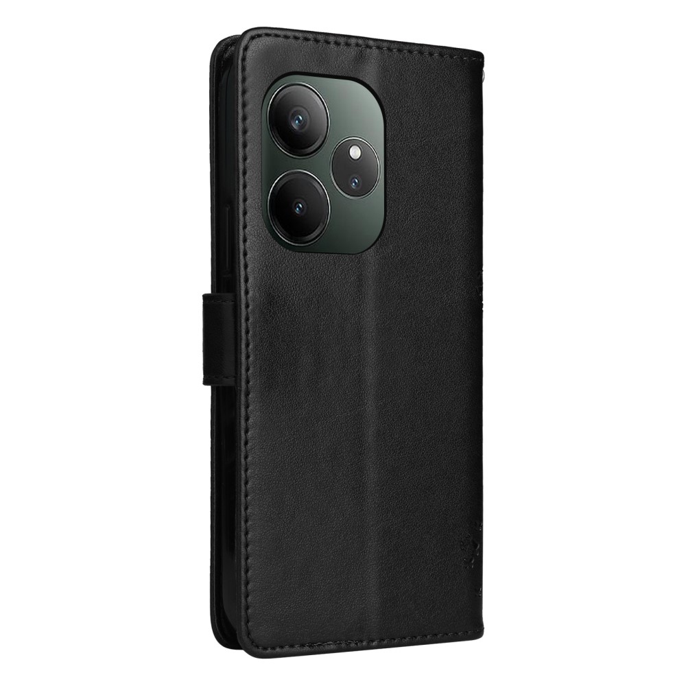 Fa könyvtáska a Realme GT 6 5G/GT 6T 5G számára - fekete
