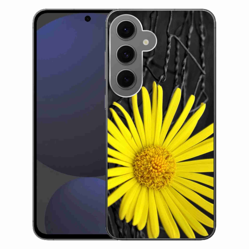 Gél védőhuzat mmCase Samsung Galaxy S24 FE készülékhez - sárga virág