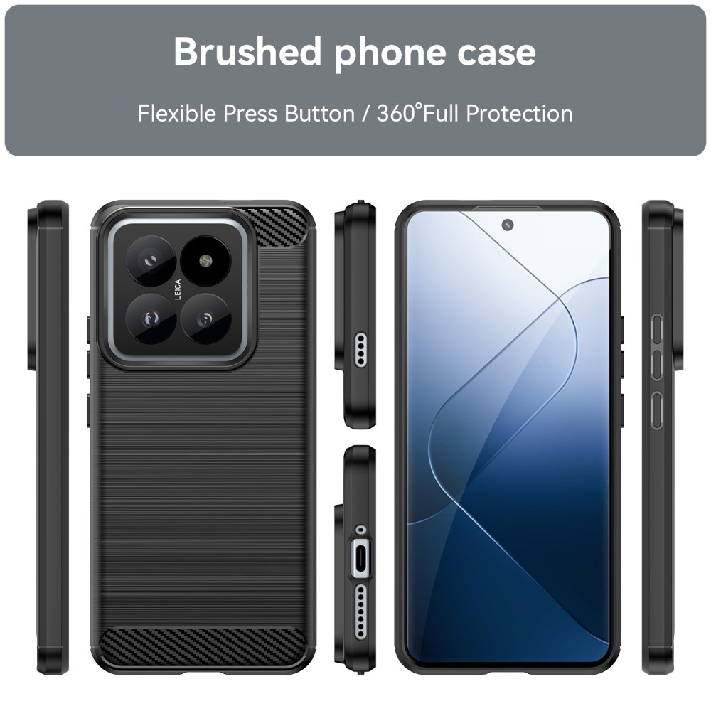 Szénálló zselés tok Xiaomi 14 Pro-hoz - fekete